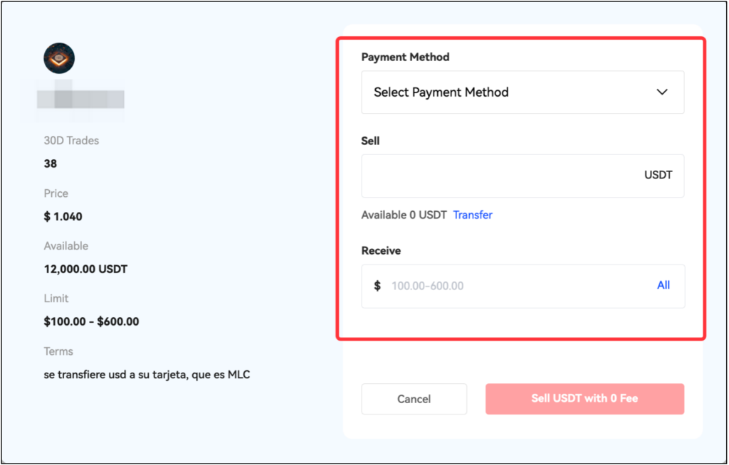 Chọn người mua phù hợp với tỷ giá và phương thức thanh toán của bạn