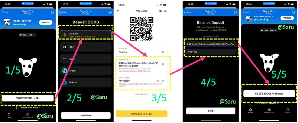 Chuyển $DOGS Từ OKX:Bybit Sang Binance %22Săn Thưởng Cho Thợ Đào%22