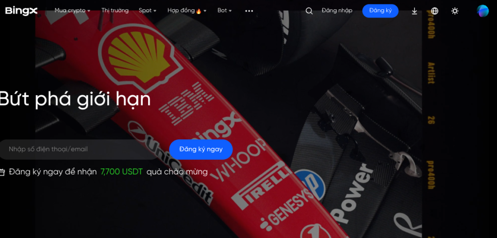 Giao diện tổng quan sàn BingX, một nền tảng đang lên nhanh chóng trong thị trường crypto.