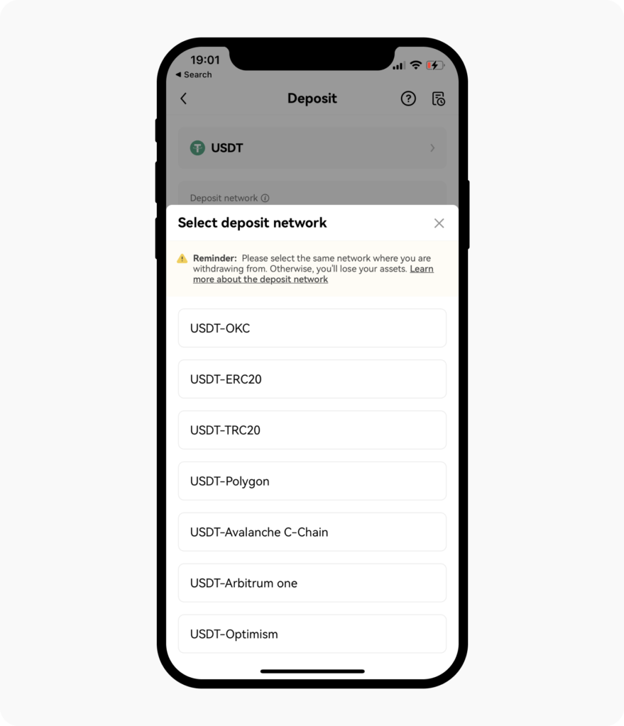 Hãy luôn chọn đúng mạng lưới để tránh mất tiền vĩnh viễn.