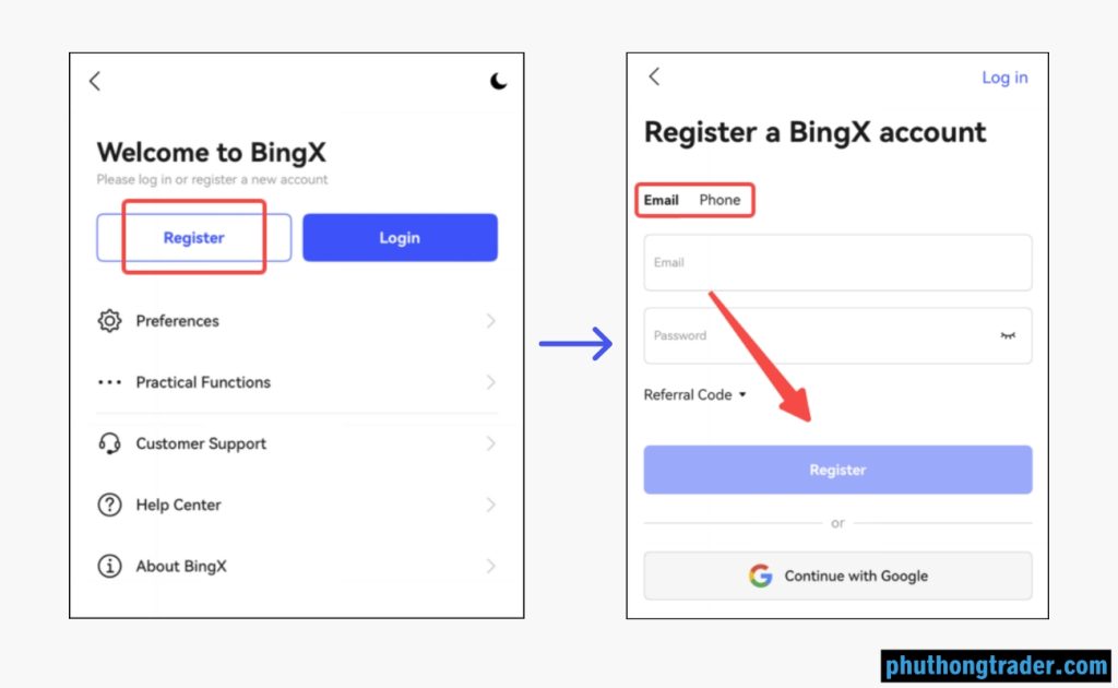 Hướng dẫn các bước tạo tài khoản BingX nhanh chóng