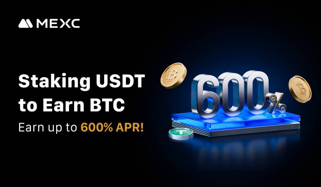 Một chương trình staking USDT hấp dẫn trên MEXC Earn cho thấy tiềm năng APY cao.