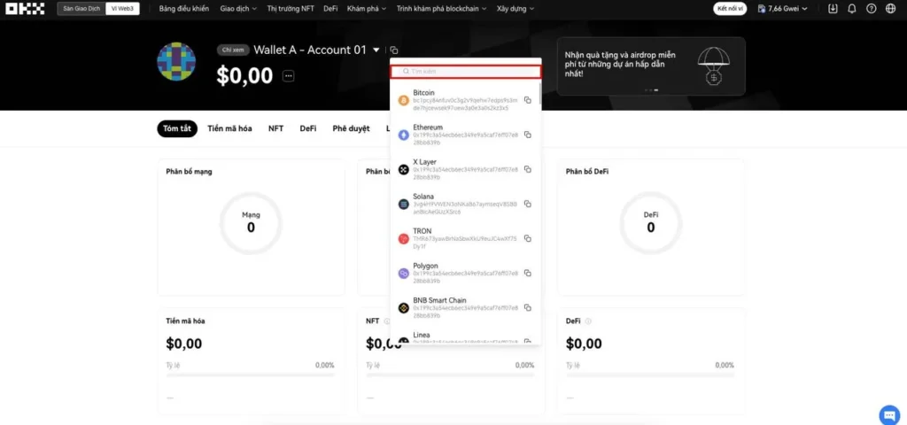 Vào mục Tài sản & Nạp