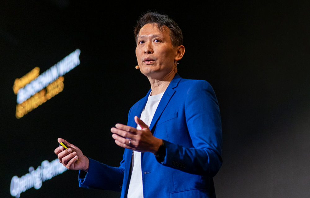 CEO Richard Teng phát biểu tại sự kiện về hành lang pháp lý tài sản số tại TP.HCM vào tháng 7 2025.