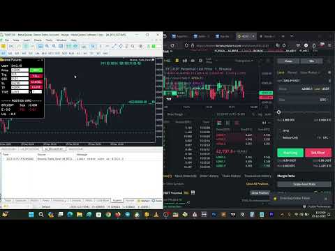 Hình ảnh minh họa một giao diện trading panel tích hợp Binance trên MetaTrader, cho thấy khả năng giao dịch tiền điện tử qua broker dưới dạng CFD.