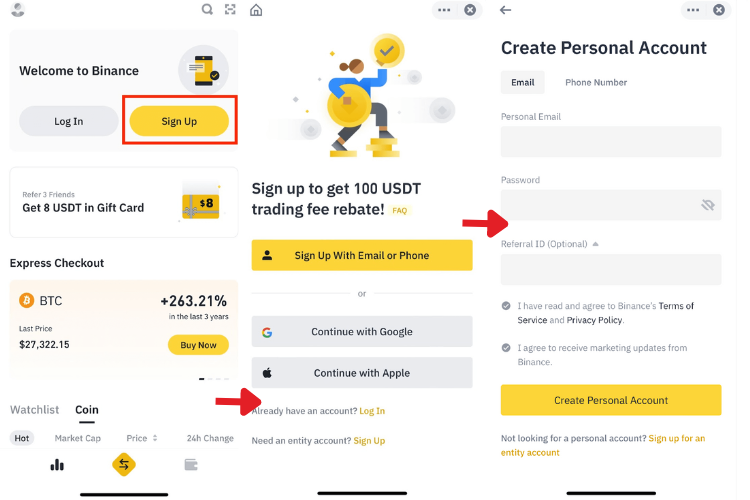 Hướng dẫn tạo tài khoản Binance nhanh chóng và an toàn.