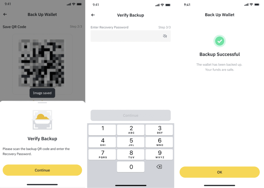 Lựa chọn phương thức sao lưu bằng Mã QR