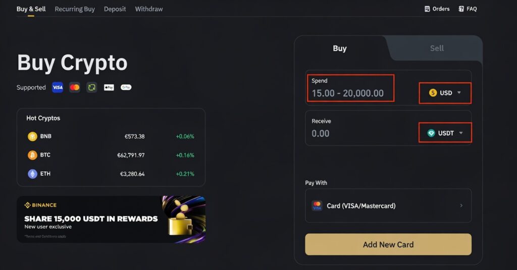 Nạp và rút tiền trên Binance Cần cẩn trọng để tránh nhầm lẫn.