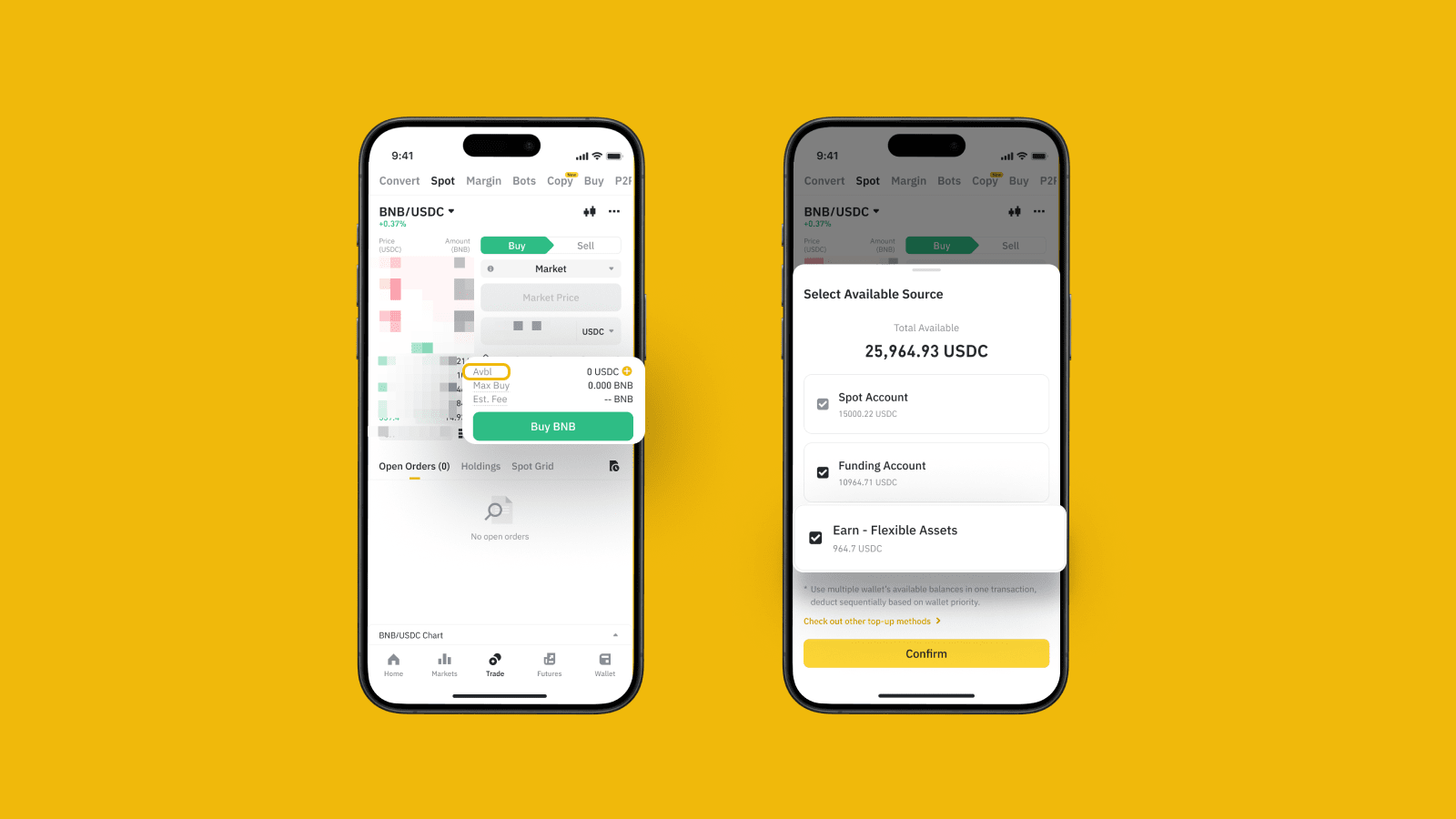 Giao diện Binance Simple Earn cho sản phẩm ETH linh hoạt