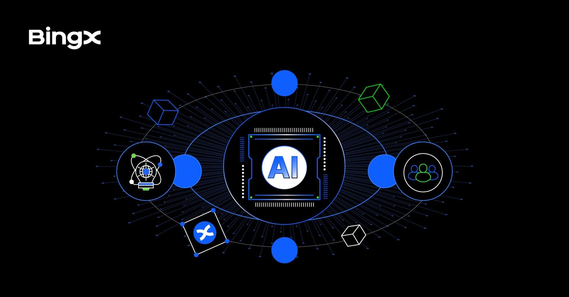 Giao diện BingX thể hiện vị thế là sàn giao dịch tiền mã hóa và công ty Web3-AI hàng đầu