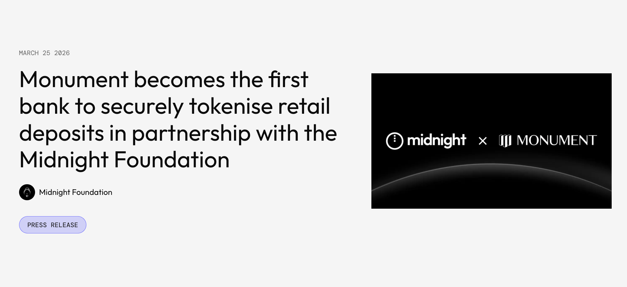 Sơ đồ minh họa về tiền gửi bán lẻ được Monument Bank token hóa trên blockchain công khai