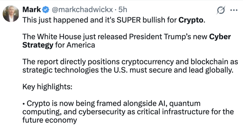 Chính quyền Trump đề cập tiền mã hóa trong chiến lược an ninh mạng quốc gia