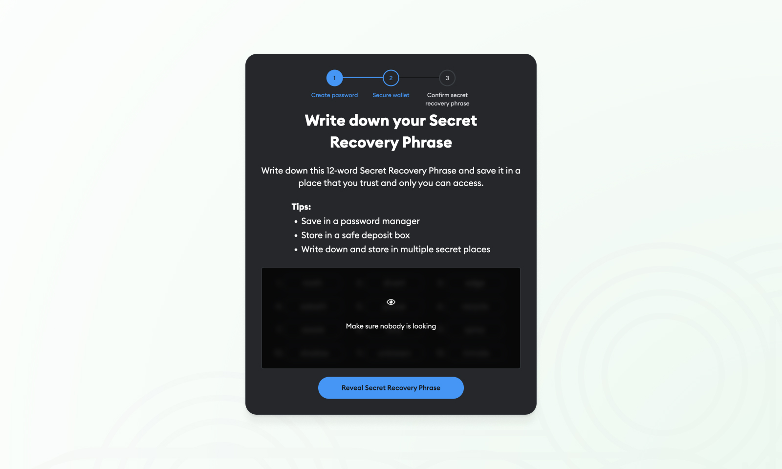 Cụm từ khôi phục (seed phrase) của ví MetaMask