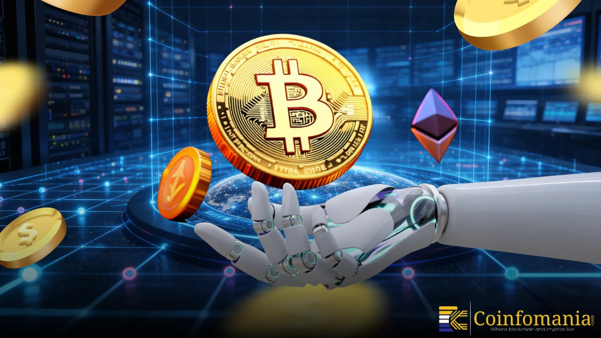 Hình ảnh khái niệm về hoạt động phát triển crypto sụt giảm khi tài năng chuyển sang AI.