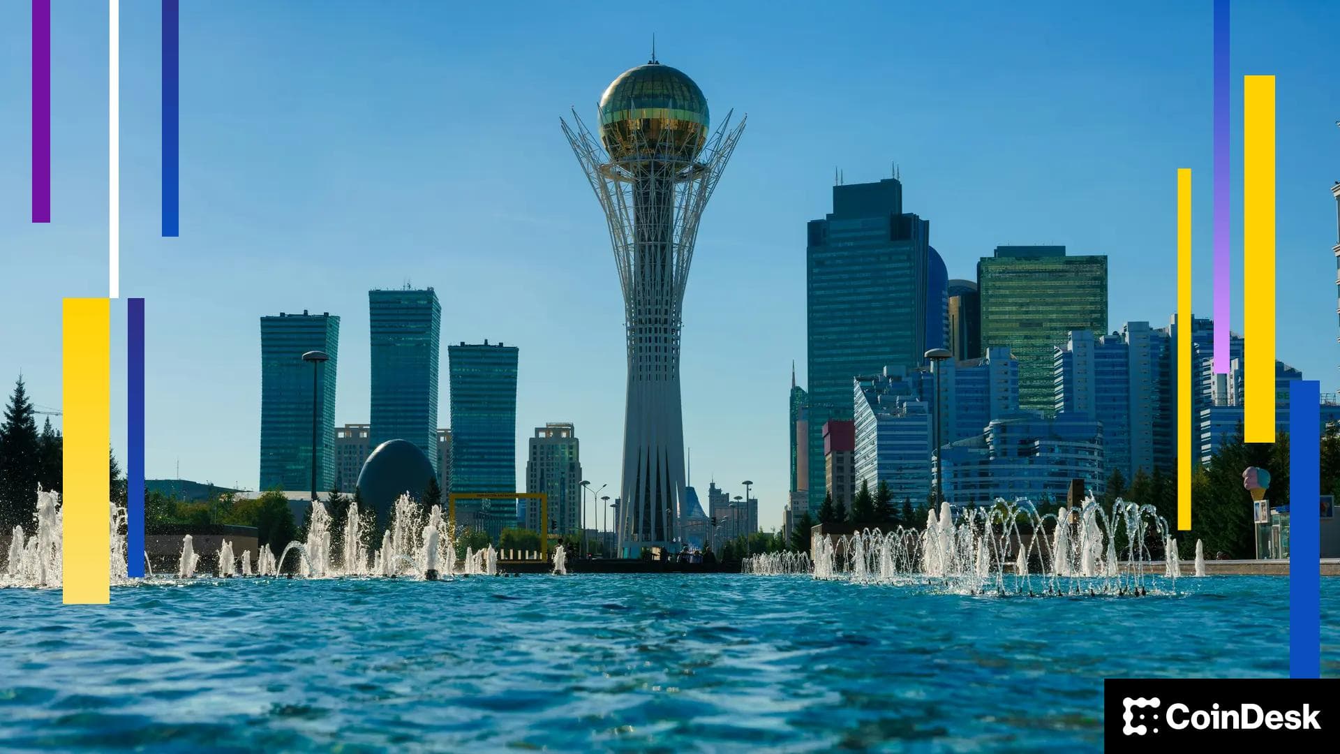 Đồ họa minh họa việc đầu tư vào tiền mã hóa và tài chính của Ngân hàng Trung ương Kazakhstan.