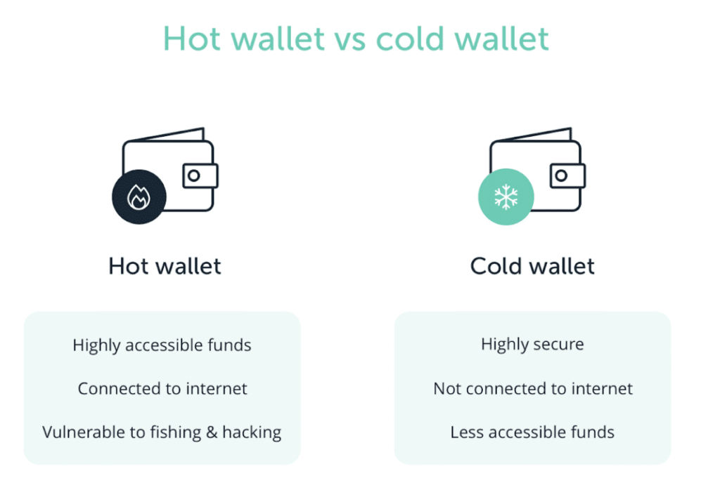 phân biệt hot wallet vs cold wallet
