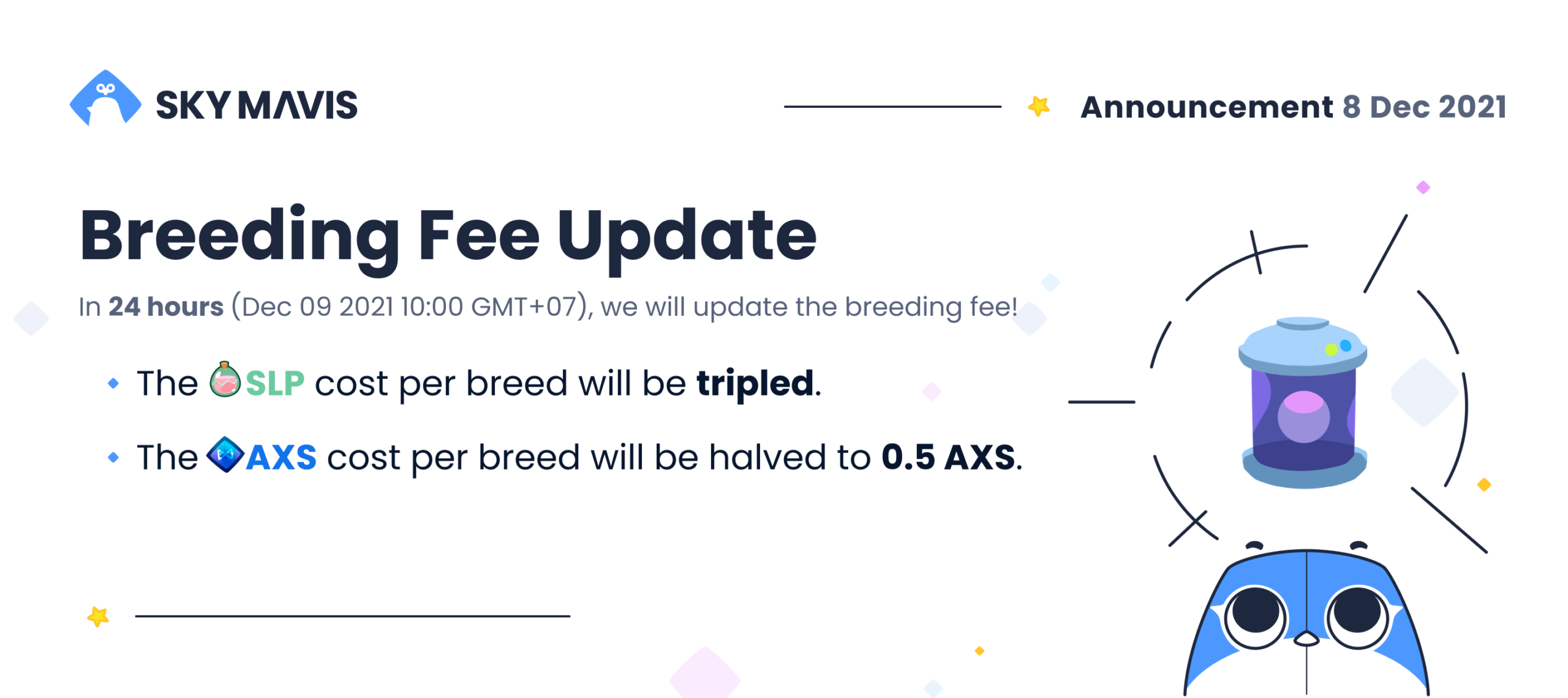 Giao diện nuôi Axie Infinity và cơ chế đốt SLP để nhân giống