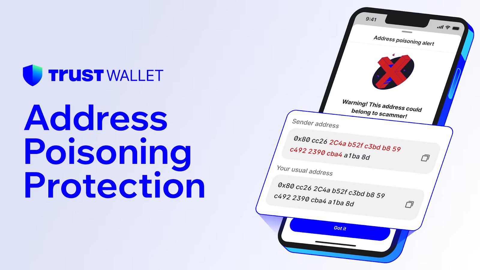 Tính năng bảo mật của Trust Wallet với cảnh báo chống lừa đảo theo thời gian thực