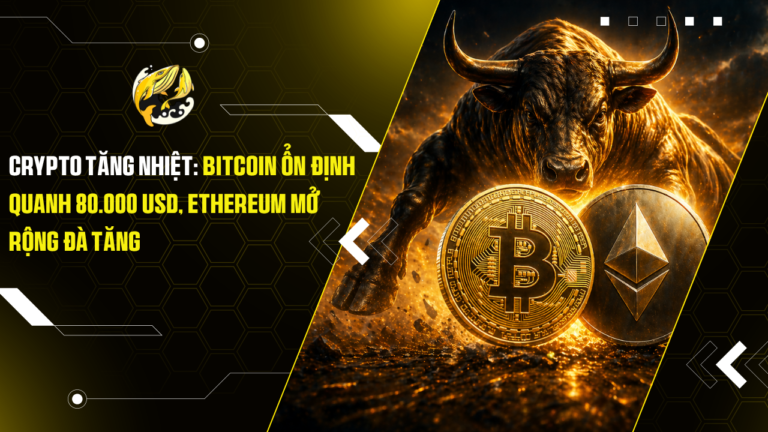 Crypto tăng nhiệt: Bitcoin ổn định quanh 80.000 USD, Ethereum mở rộng đà tăng