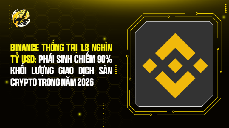 Binance Thống Trị 1.8 Nghìn Tỷ USD: Phái Sinh Chiếm 90% Khối Lượng Giao Dịch Sàn Crypto Trong Năm 2026