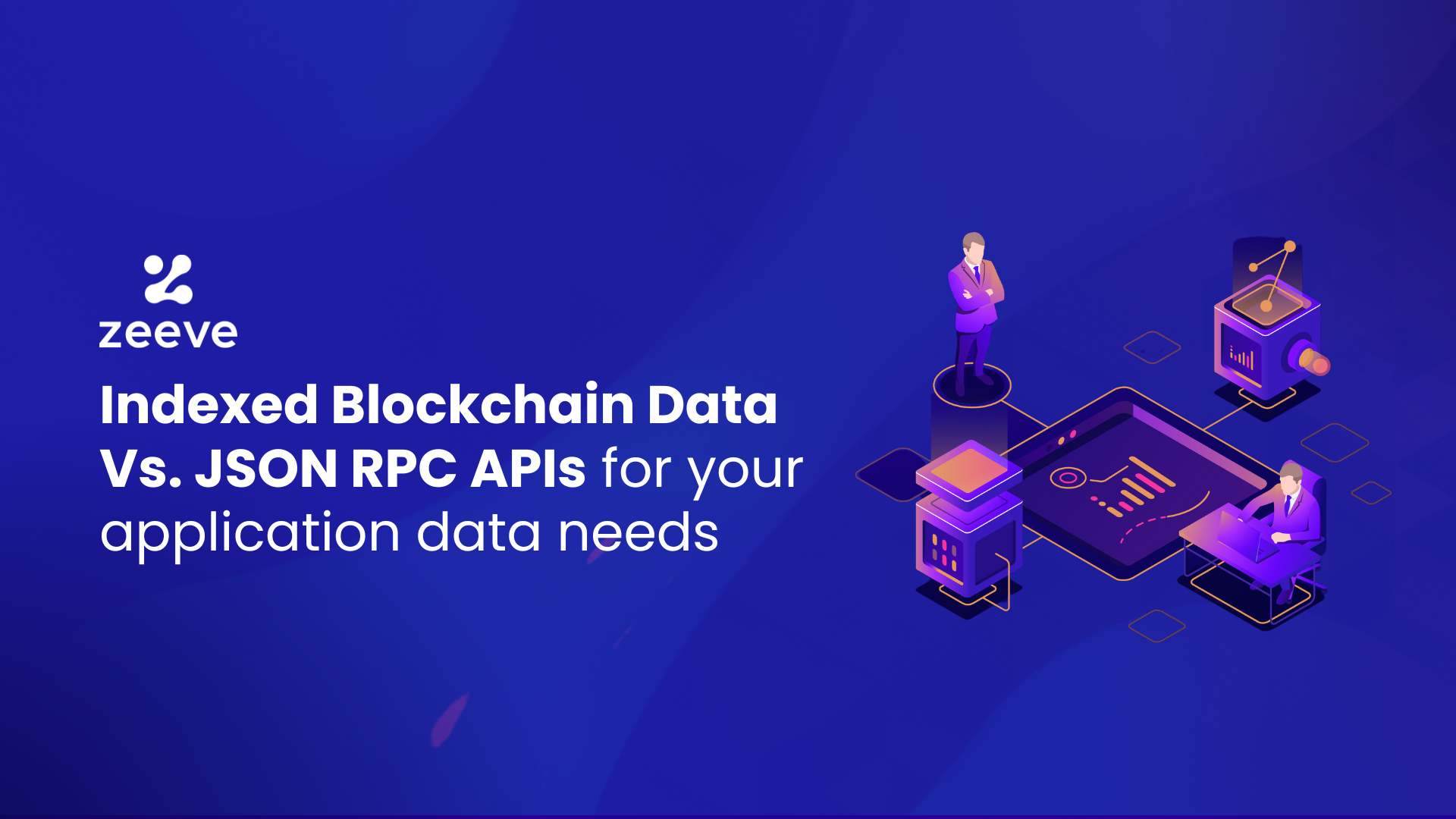 Sơ đồ so sánh dữ liệu blockchain được lập chỉ mục (Indexed Data) và API JSON RPC cho ứng dụng Web3.