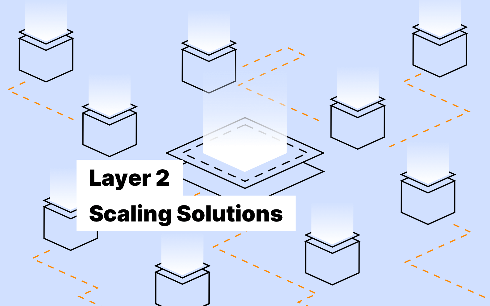 Sơ đồ minh họa giải pháp mở rộng Layer 2 (L2) trên Layer 1 (L1) trong blockchain.
