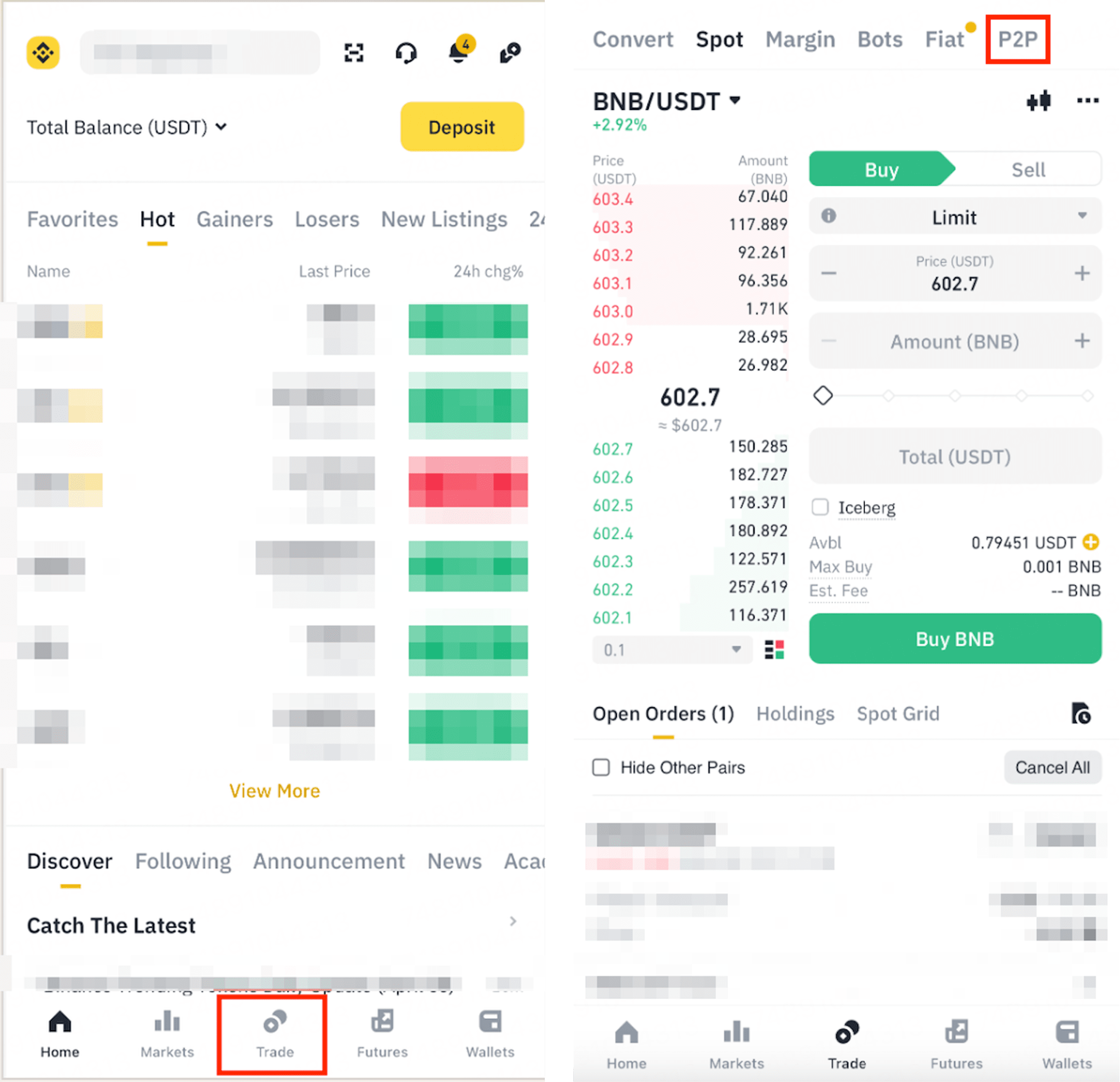Giao diện bán ETH trên Binance P2P với các tùy chọn lọc