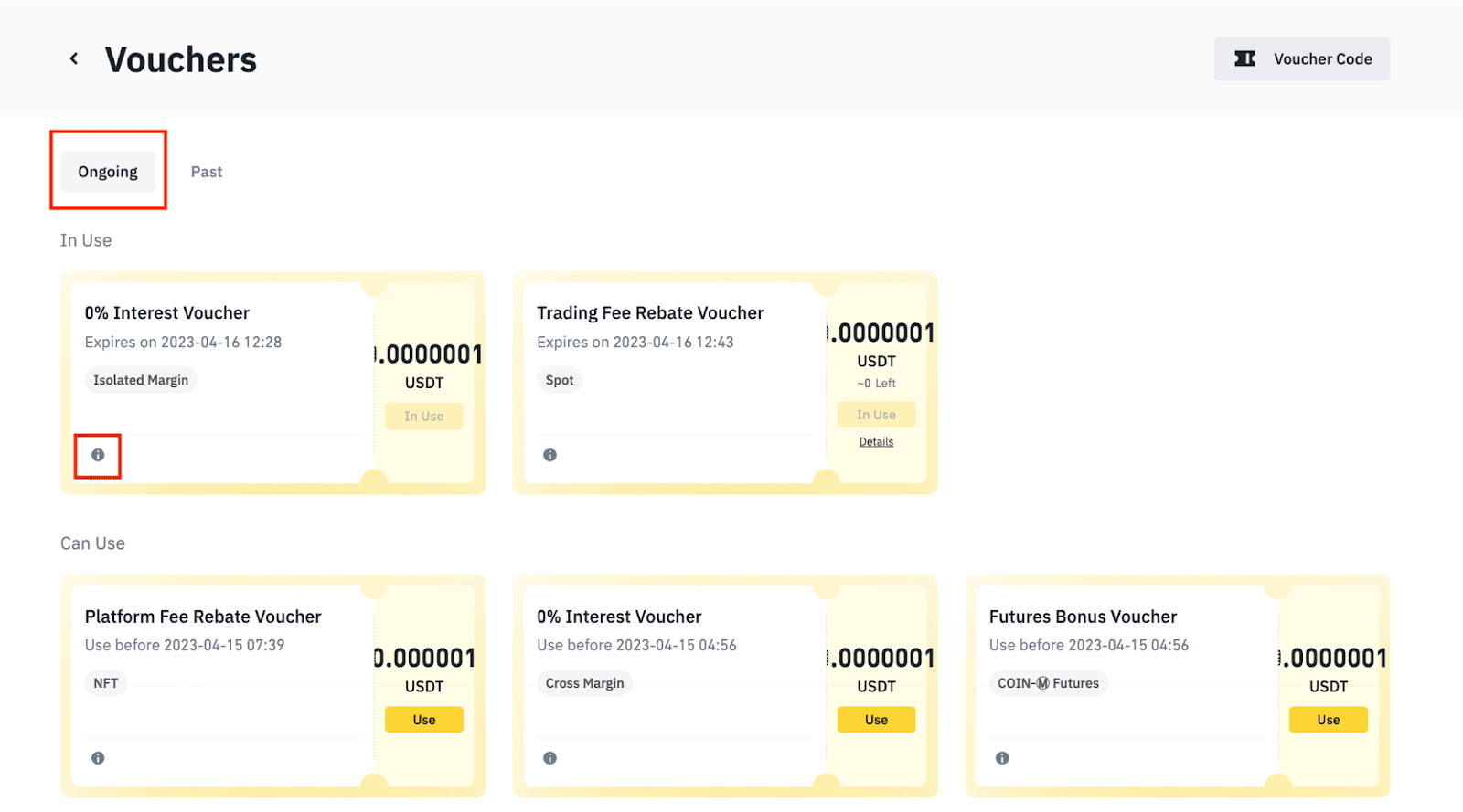 Giao diện Trung tâm Phần thưởng (Rewards Hub) của Binance