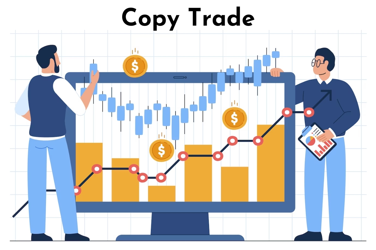 Minh họa cơ chế copy trade crypto, nhà đầu tư sao chép giao dịch của chuyên gia