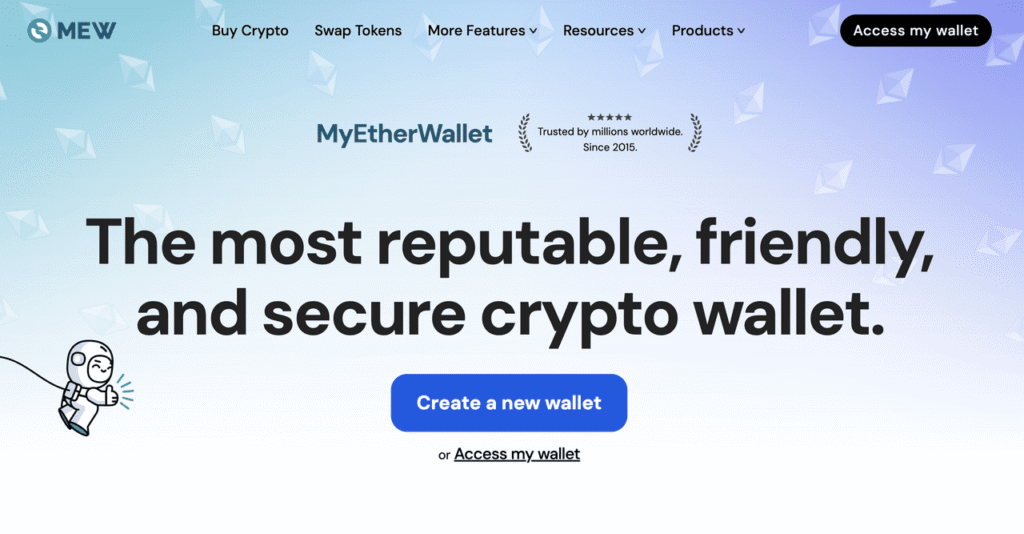 minh họa giao diện truy cập MEW bằng các phương pháp khác nhau)