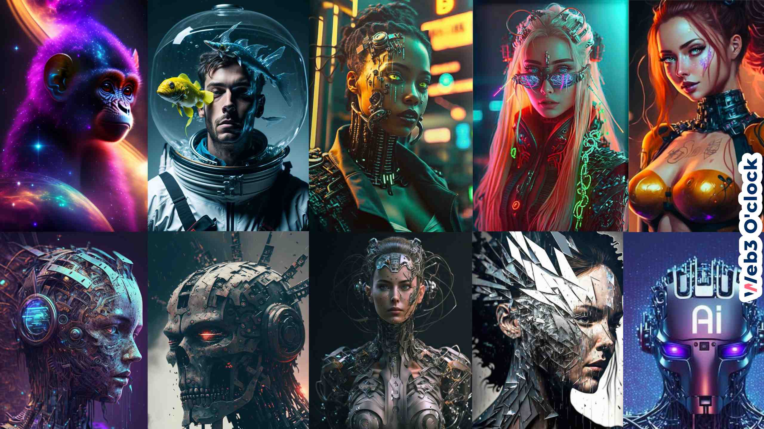 Nghệ thuật NFT động được tạo ra bởi trí tuệ nhân tạo (AI)