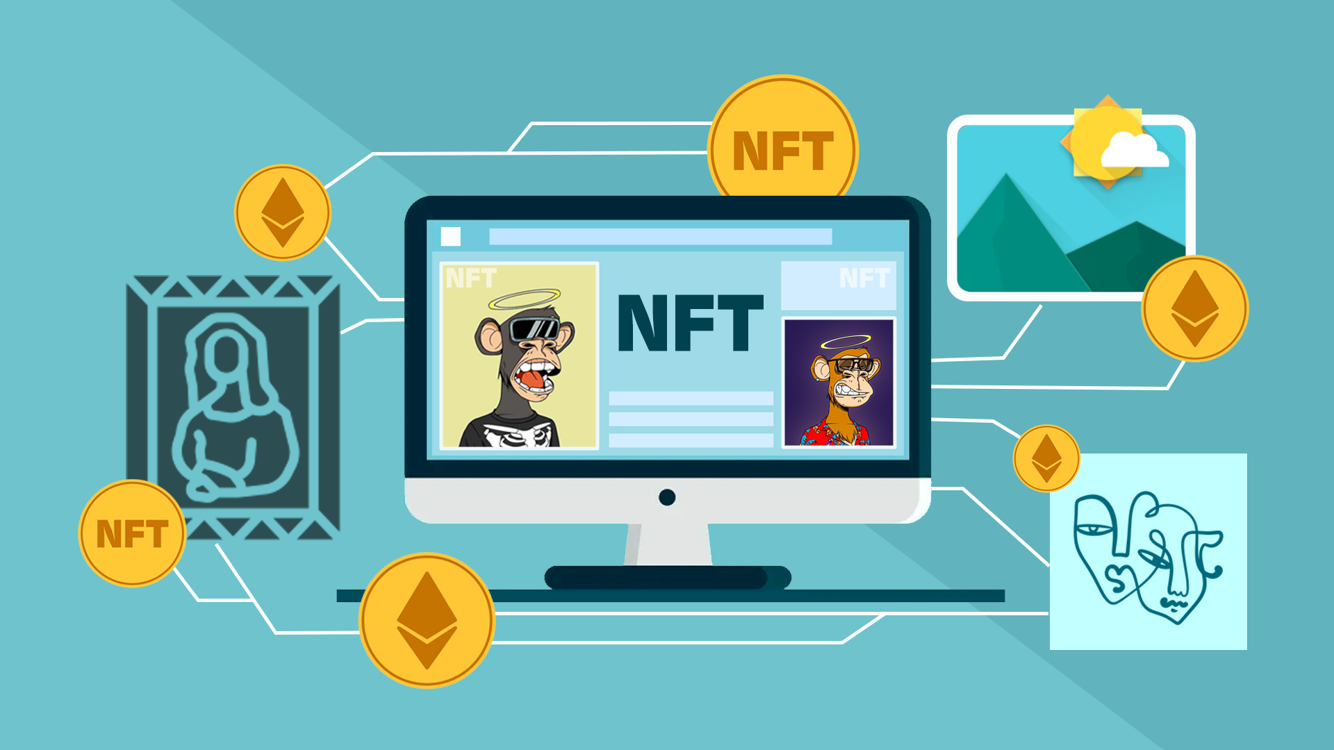 Nghệ sĩ kỹ thuật số tạo NFT và tải lên sàn giao dịch blockchain