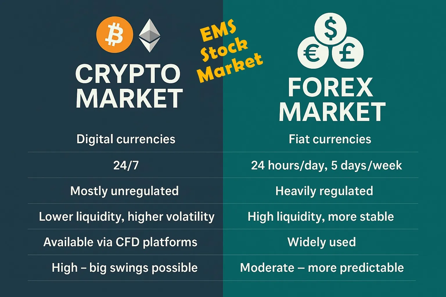So sánh sàn giao dịch Crypto và nhà môi giới Forex