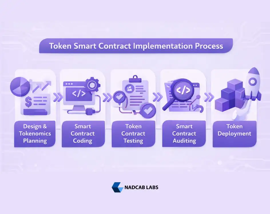 Cơ chế hoạt động của Smart Contract trong tạo và quản lý Token