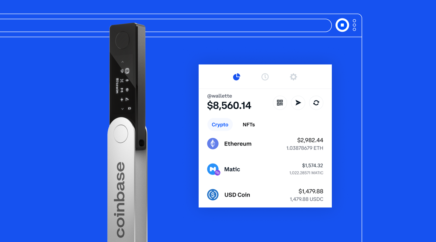 Ví cứng (hardware wallet) Ledger được kết nối với Coinbase Wallet để tăng cường bảo mật tiền mã hóa