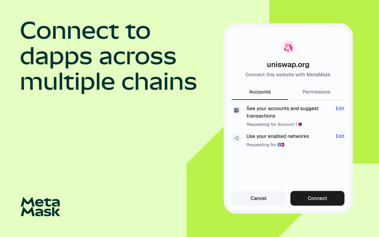 Ví MetaMask tiện ích mở rộng trình duyệt kết nối dApp