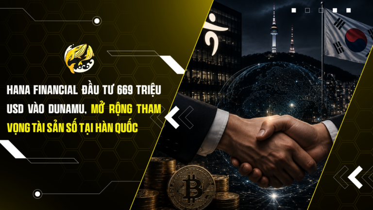 Hana Financial đầu tư 669 triệu USD vào Dunamu, mở rộng tham vọng tài sản số tại Hàn Quốc