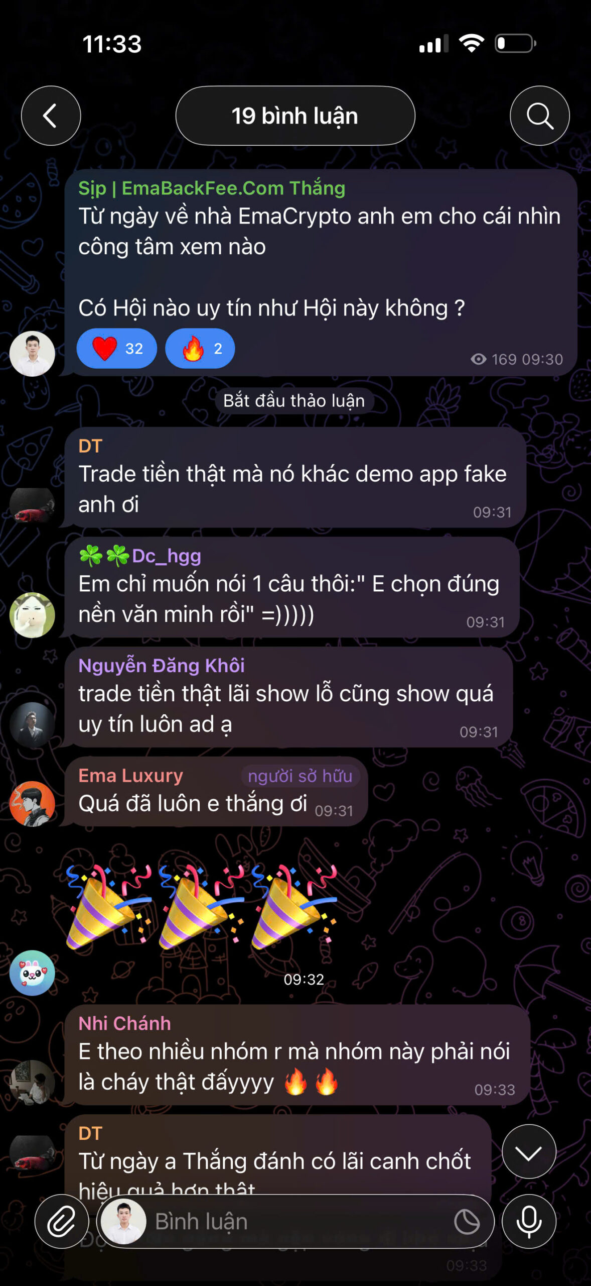 Feedback EMA Trading 7
