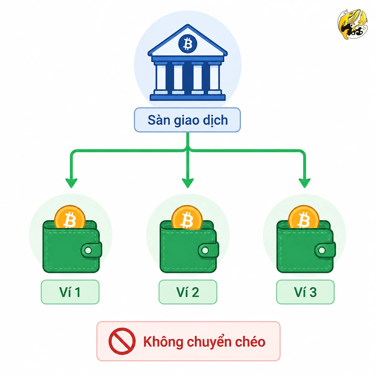 Cách nạp tiền từ sàn giao dịch đến các ví airdrop riêng biệt
