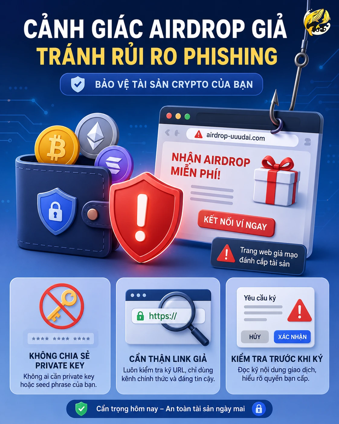 Cảnh báo rủi ro scam và phishing khi săn airdrop