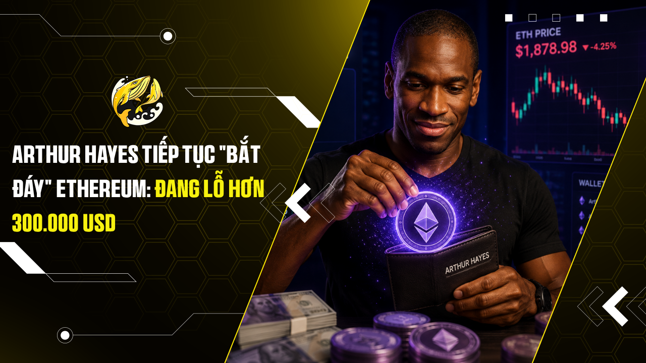 Arthur Hayes tiếp tục "bắt đáy" Ethereum: Đang lỗ hơn 300.000 USD