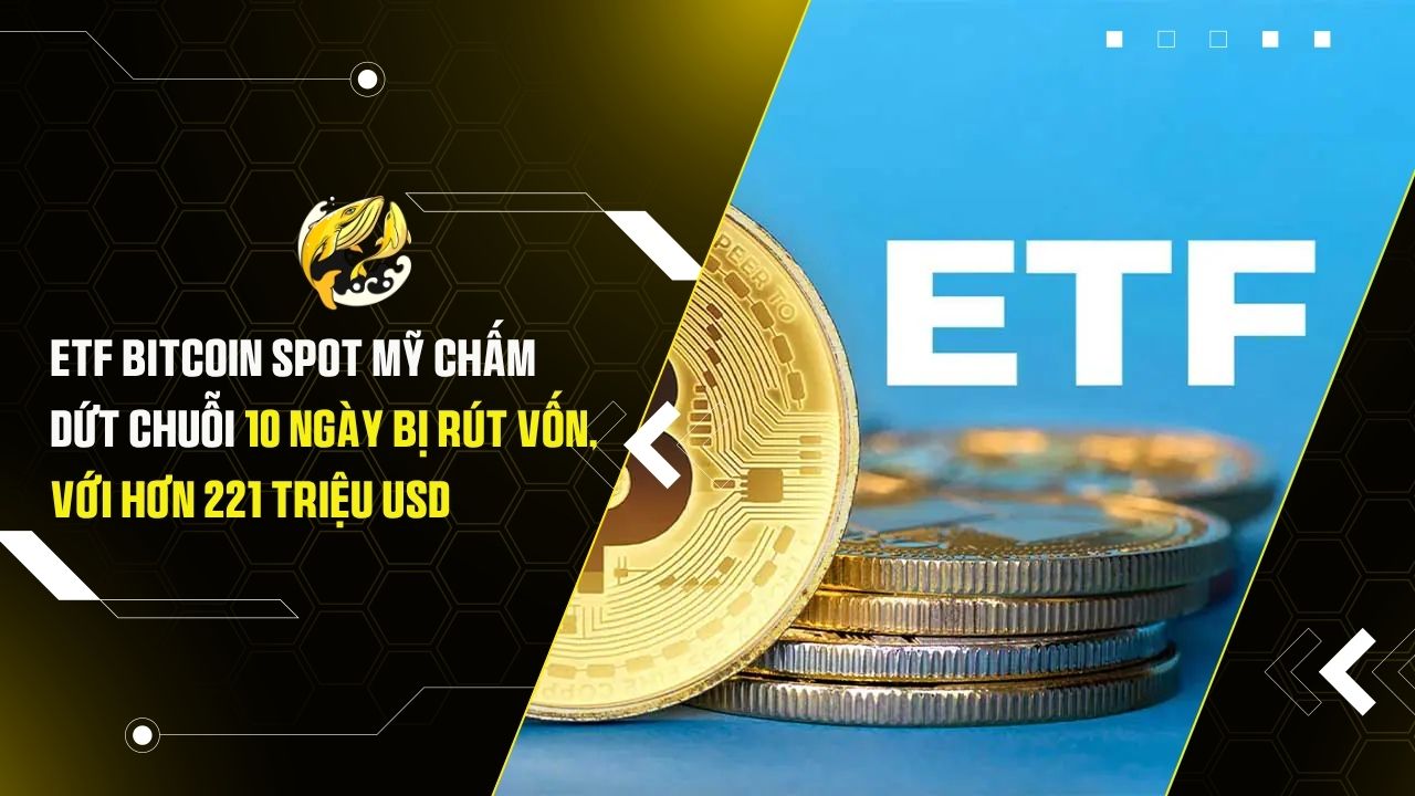 ETF Bitcoin Spot Mỹ Chấm Dứt Chuỗi 10 Ngày Bị Rút Vốn, Ghi Nhận Dòng Tiền Hơn 221 Triệu USD