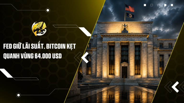 Fed giữ lãi suất, Bitcoin kẹt quanh vùng 64.000 USD