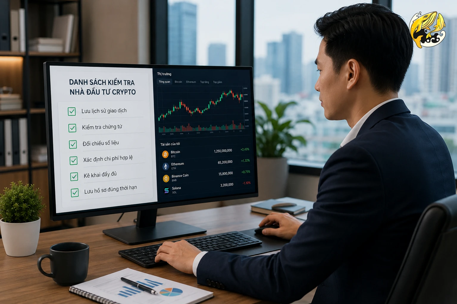 Nhà đầu tư thực hiện checklist chuẩn bị cho quy định thuế crypto mới từ ngày 1/7