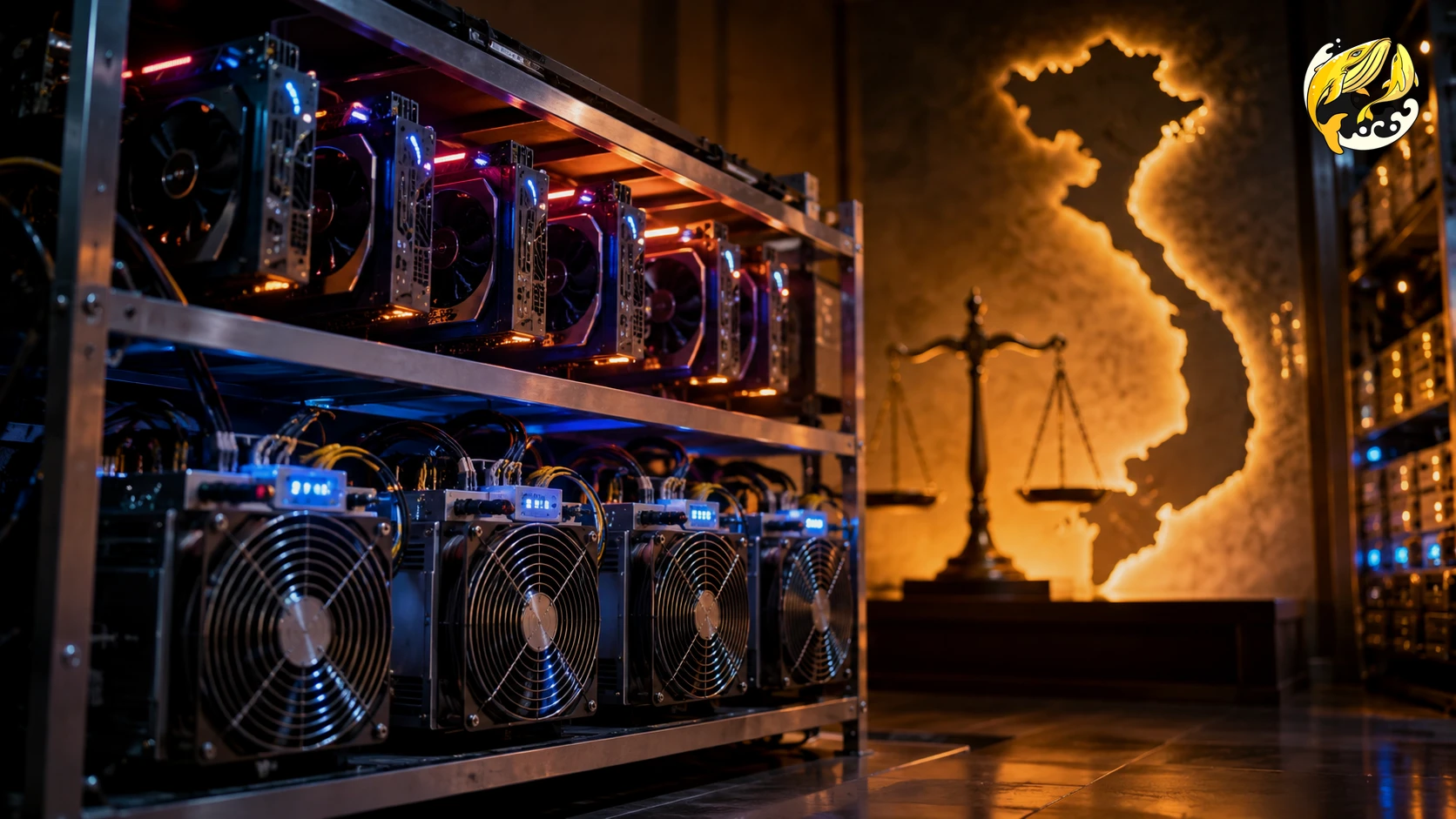 Dàn máy đào Bitcoin chuyên nghiệp trong bối cảnh pháp lý tại Việt Nam