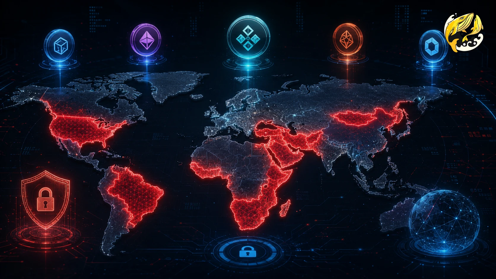 Bản đồ các khu vực bị hạn chế truy cập của các sàn giao dịch crypto