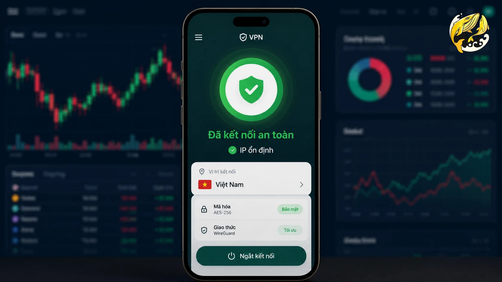 Sử dụng VPN IP ổn định để truy cập sàn crypto an toàn hơn
