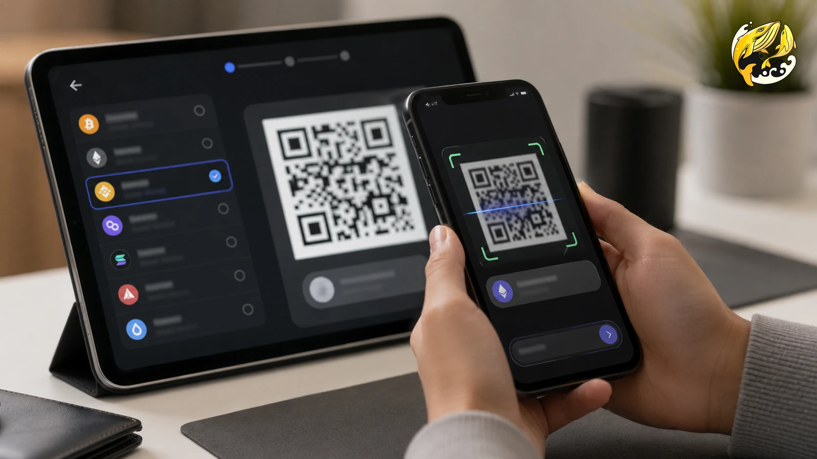 Quét mã QR để thực hiện giao dịch chuyển USDT qua đúng mạng lưới