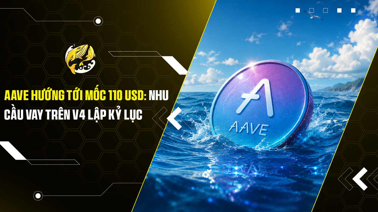 Aave hướng tới mốc 110 USD: Nhu cầu vay trên V4 lập kỷ lục
