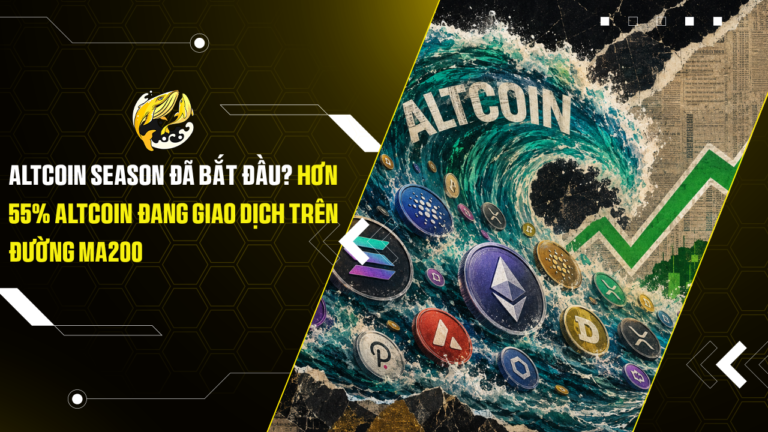 Altcoin season đã bắt đầu Hơn 55% altcoin đang giao dịch trên đường MA200